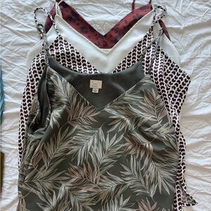 $35 for 4 cute layering camisoles size Large